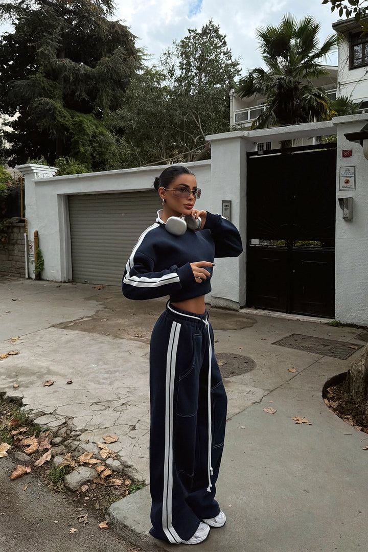 EYY Women Navy Blue Trouser Suit - Louisville