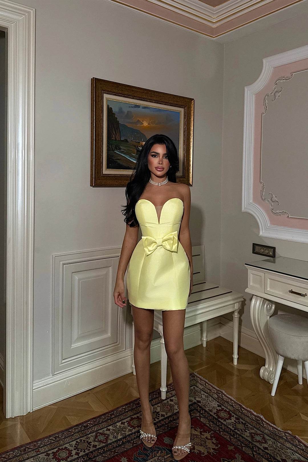 EYY Women Sarı Luella Mini Akşam Elbisesi - Riverside