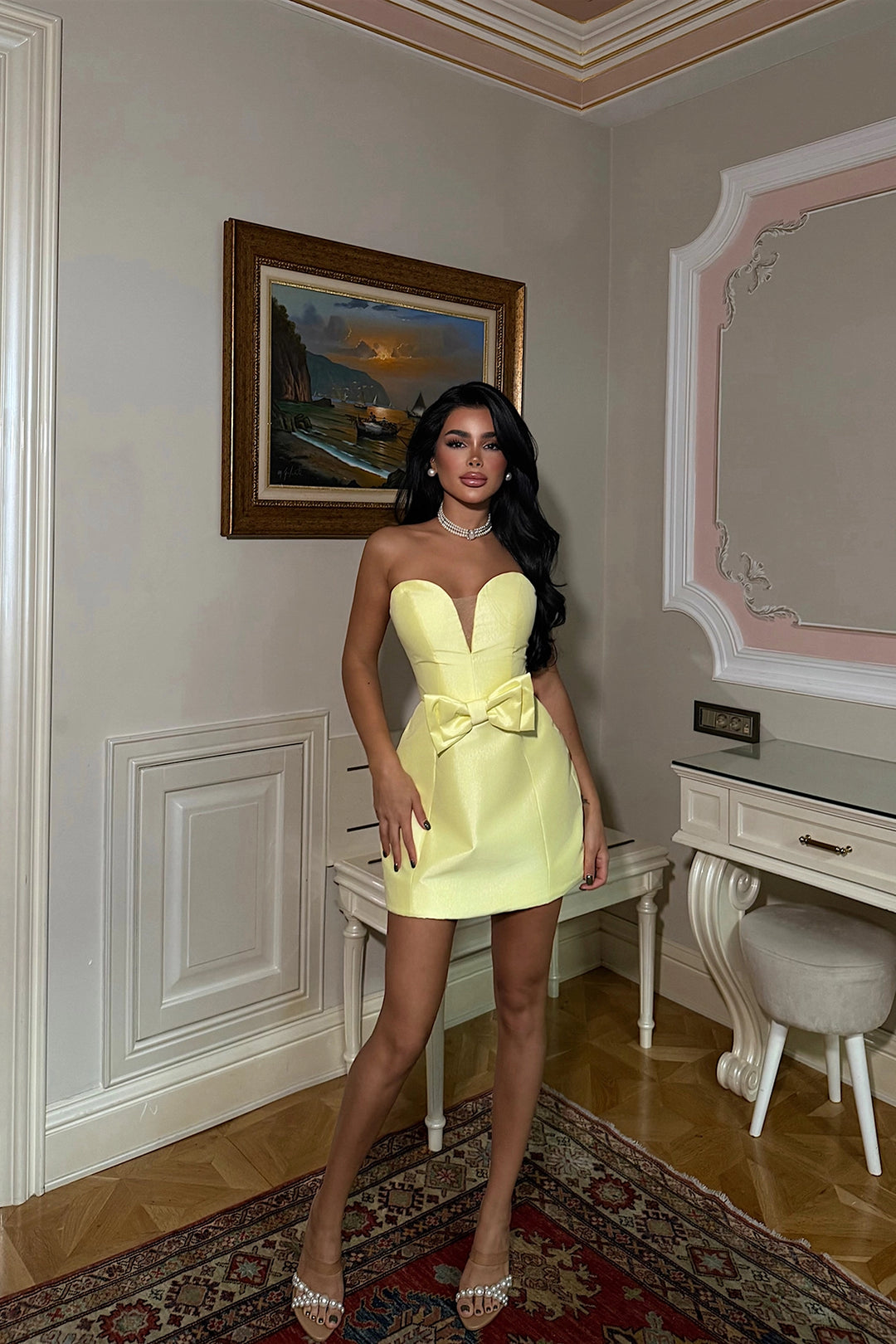 EYY Women Sarı Luella Mini Akşam Elbisesi - Riverside