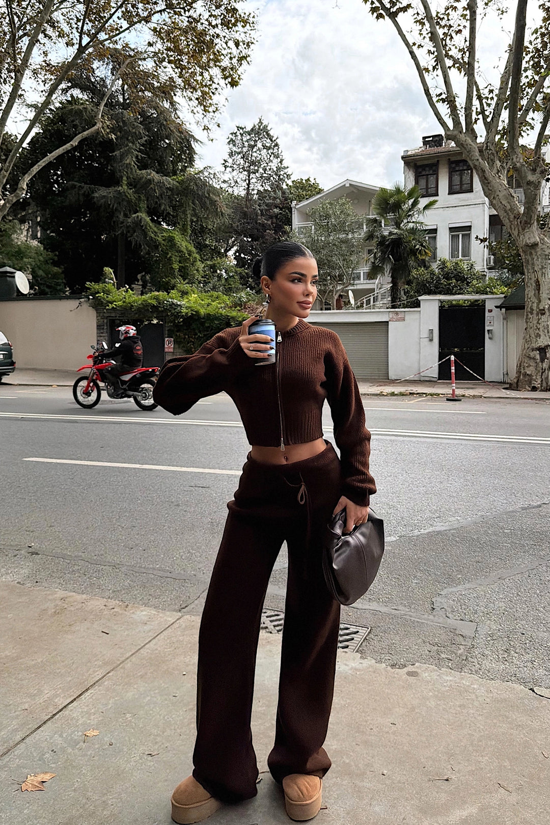 EYY Women Zaria Dark Brown Knit Set - Cantanhede