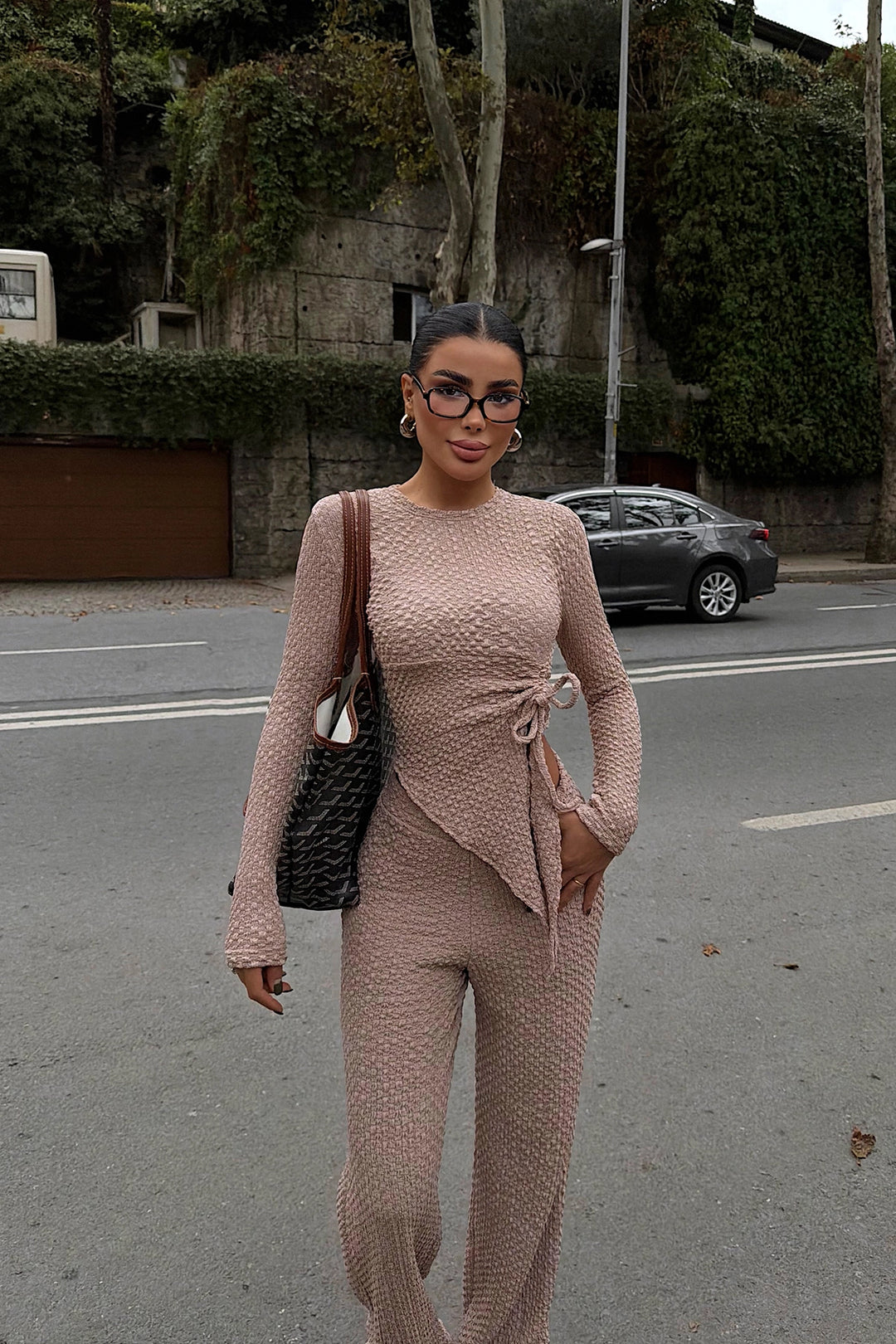 EYY Women Beige Trouser Suit - Clamart