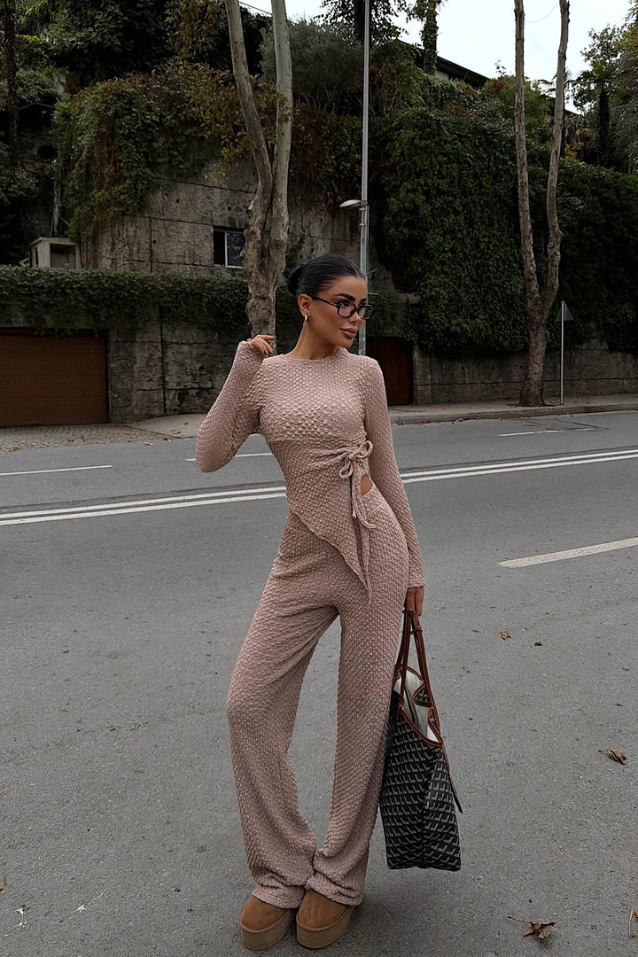 EYY Women Beige Trouser Suit - Clamart