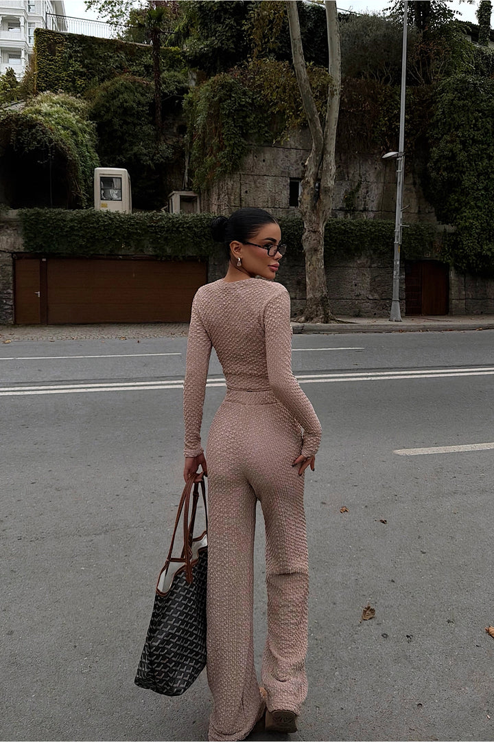 EYY Women Beige Trouser Suit - Clamart