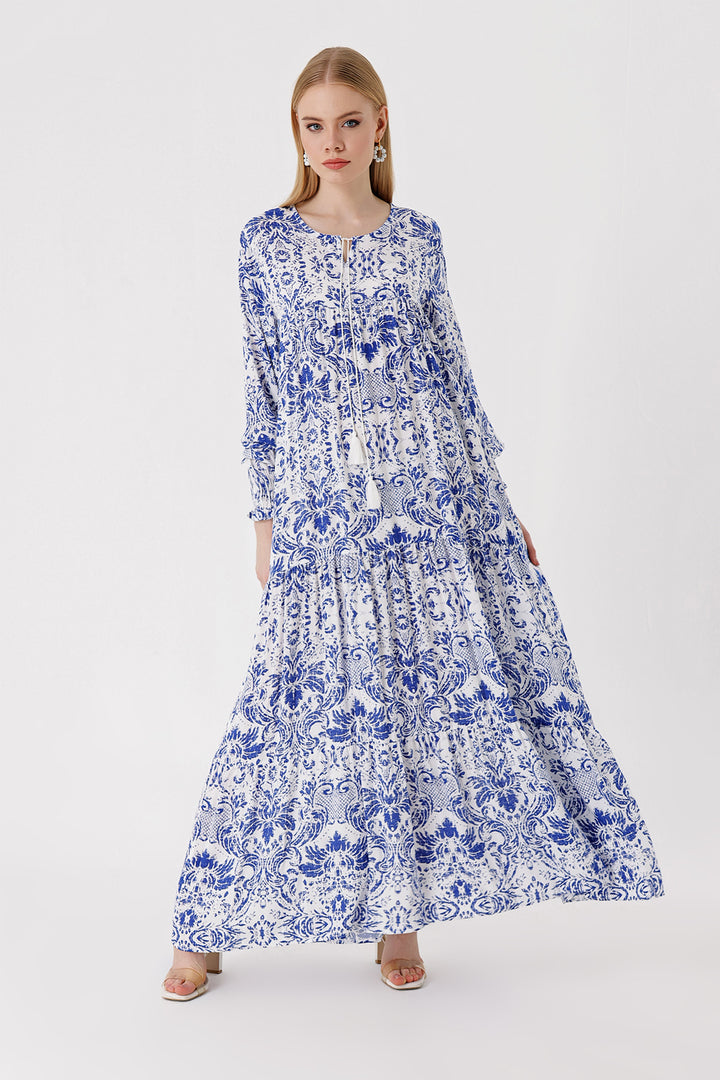 BGD Women Patterned Long Dress - A.SAKS - Vyshneve