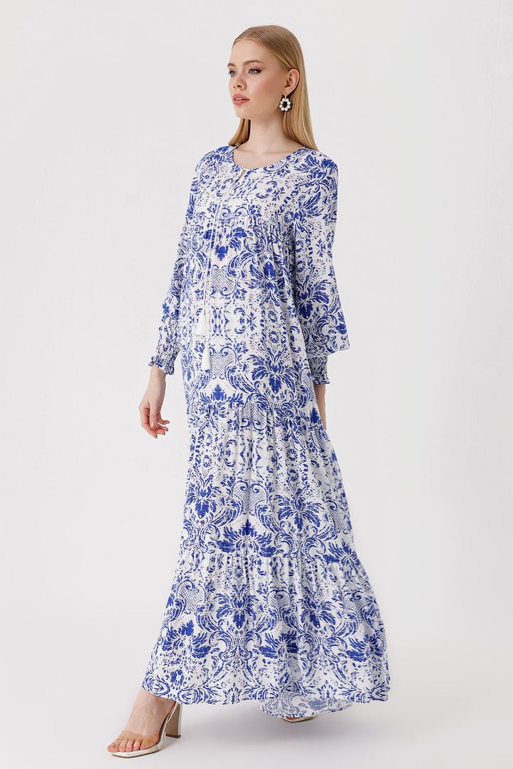 BGD Women Patterned Long Dress - A.SAKS - Vyshneve