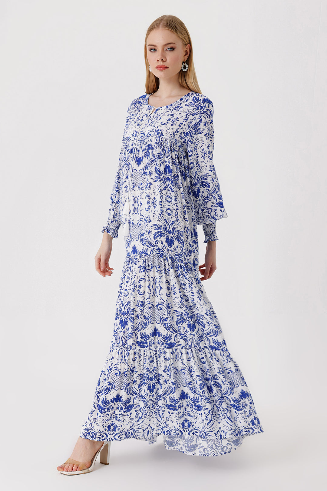 BGD Women Patterned Long Dress - A.SAKS - Vyshneve