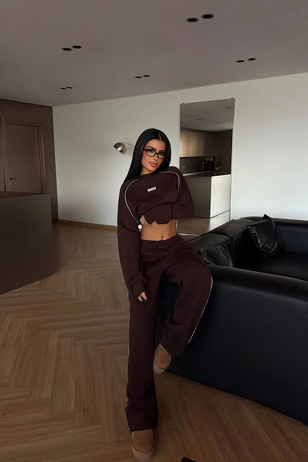 EYY Women Brown Tracksuit - Orangevale