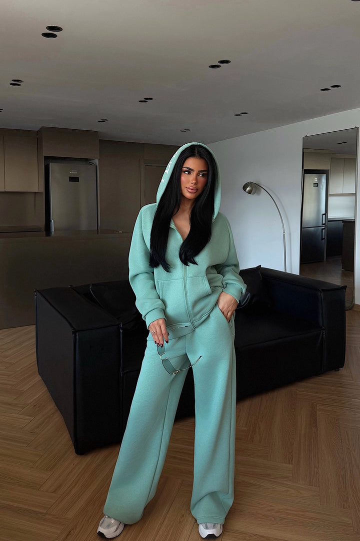 EYY Women Aqua Green Zippered Tracksuit - Draper