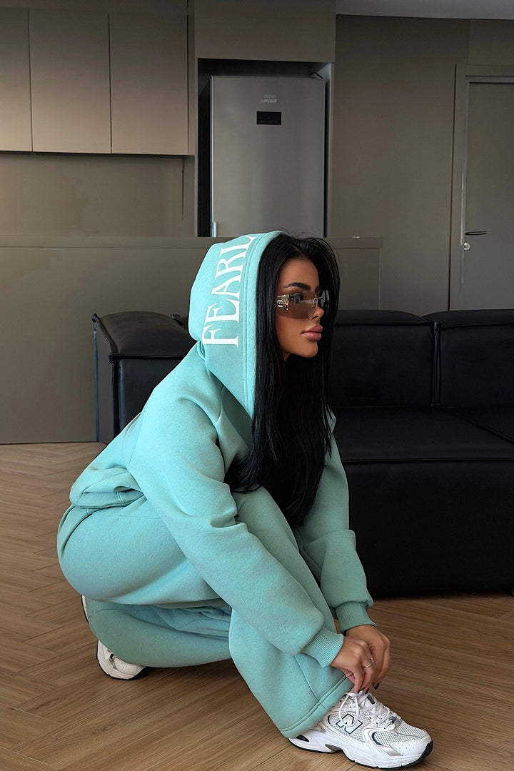 EYY Women Aqua Green Zippered Tracksuit - Draper