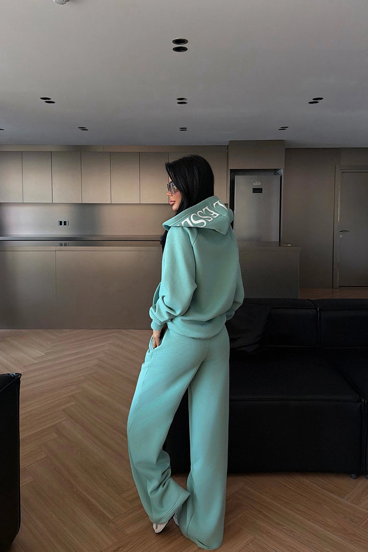 EYY Women Aqua Green Zippered Tracksuit - Draper