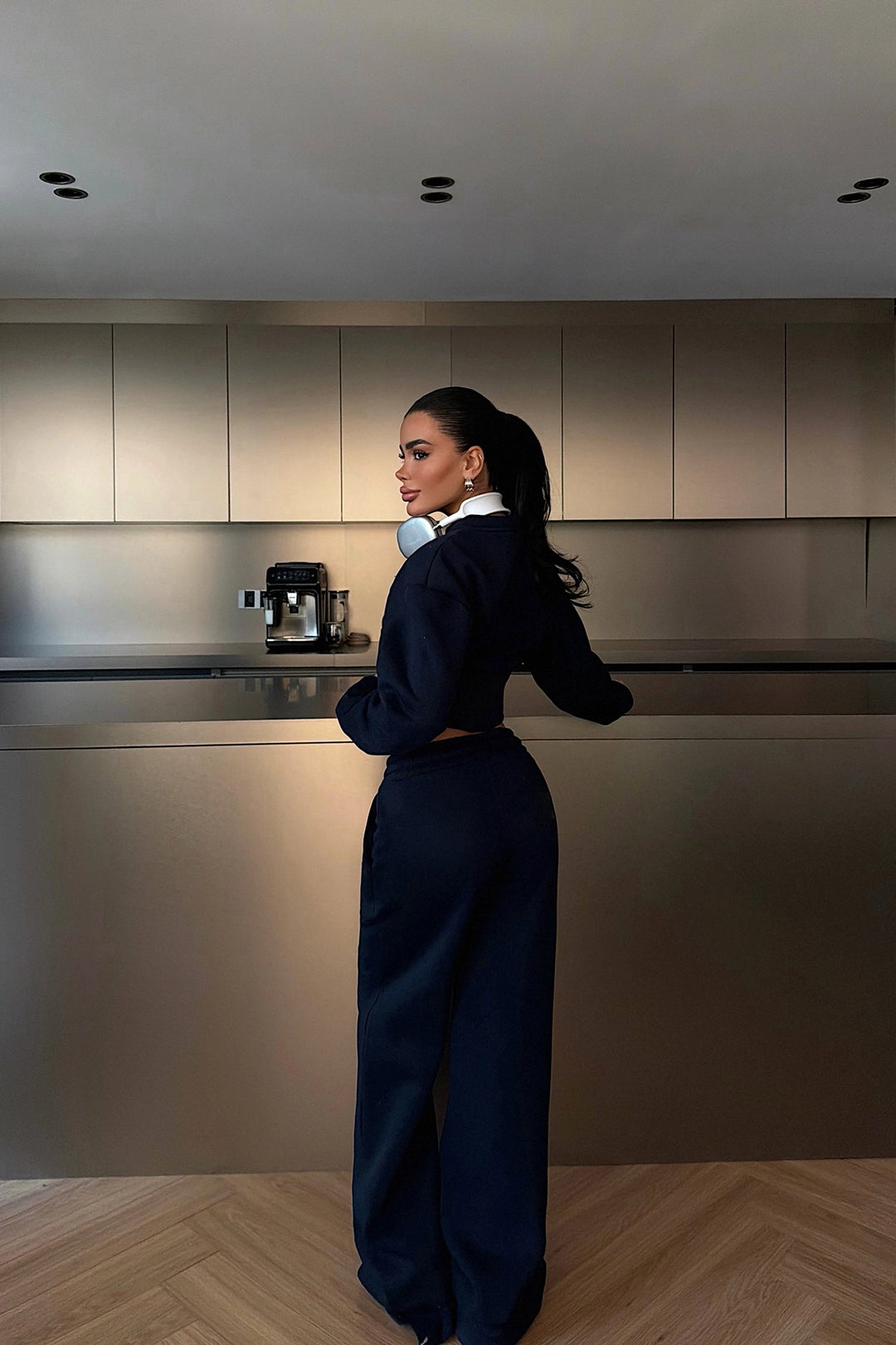 EYY Women Navy Blue Zippered Tracksuit - Carmen
