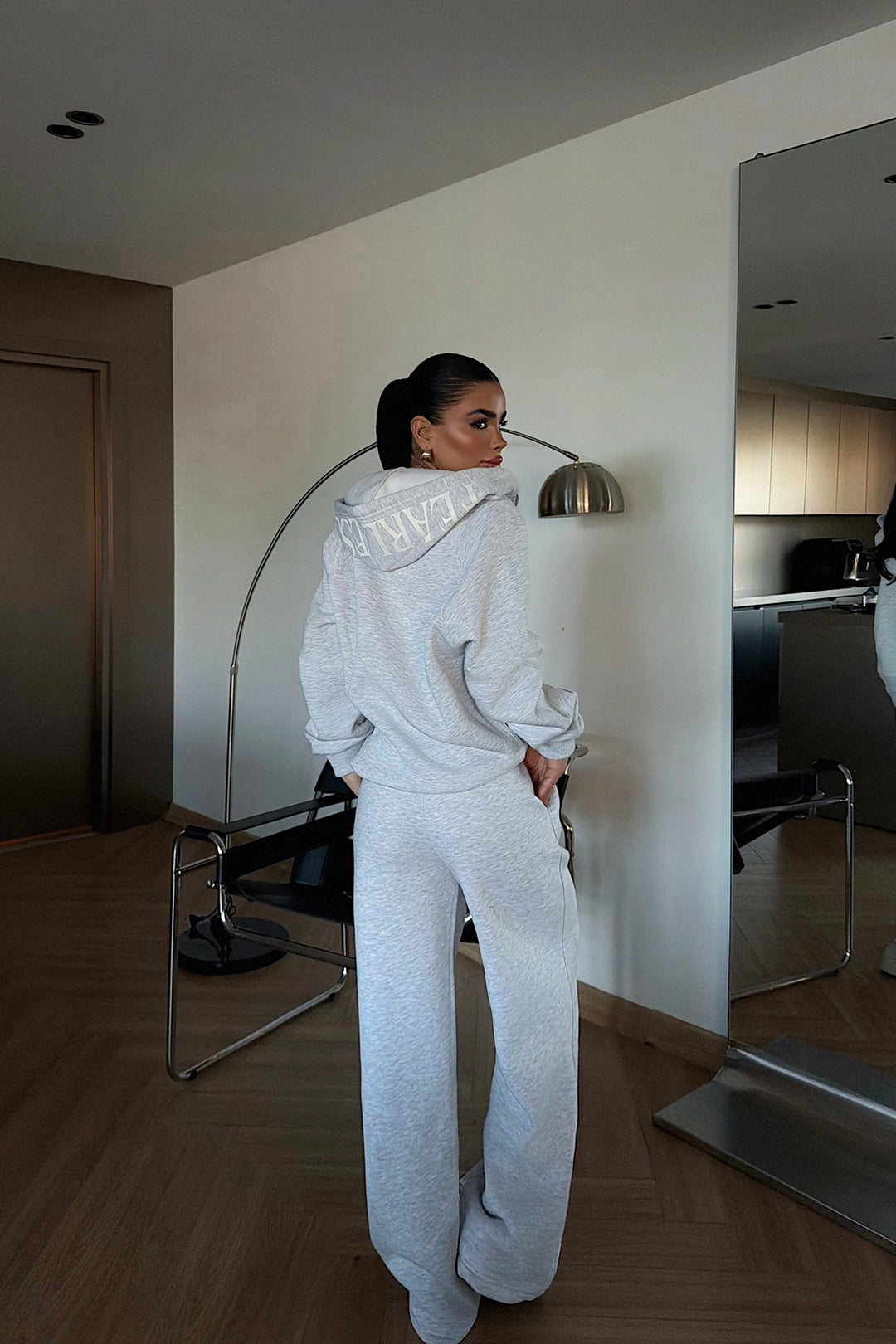 EYY Women Gray Zippered Tracksuit - Santiago de Compostela