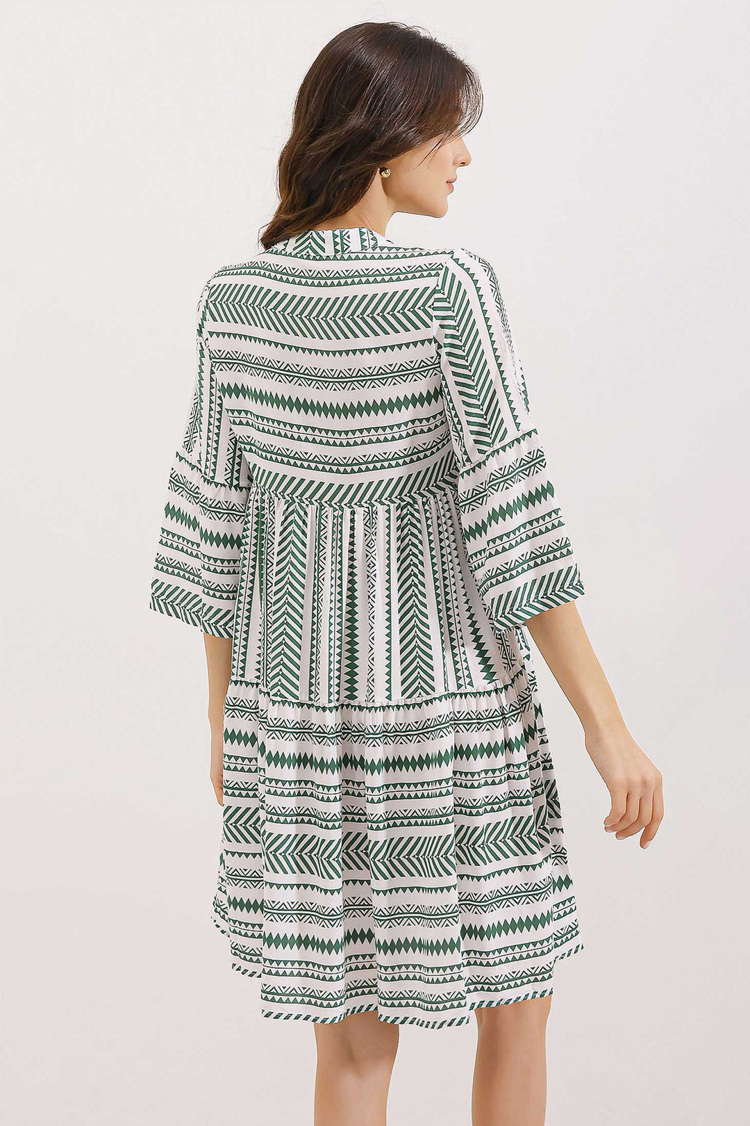 BGD Women ETHNIC PATTERN DRESS - Khaki - Yuma