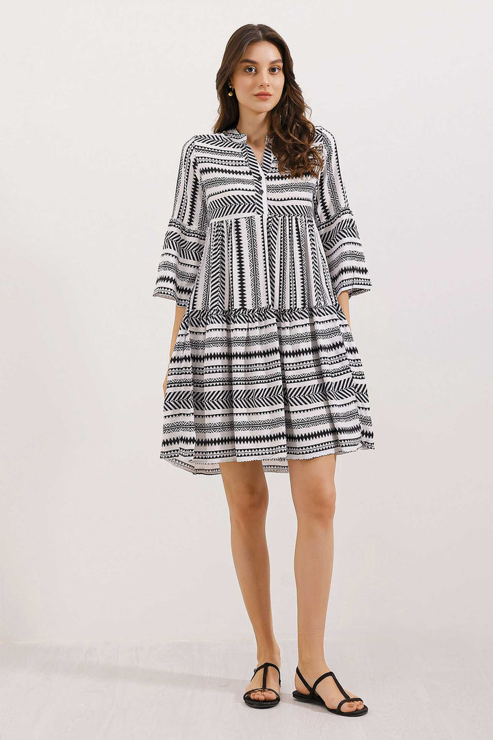 BGD Women ETHNIC PATTERN DRESS - Black - King’s Lynn