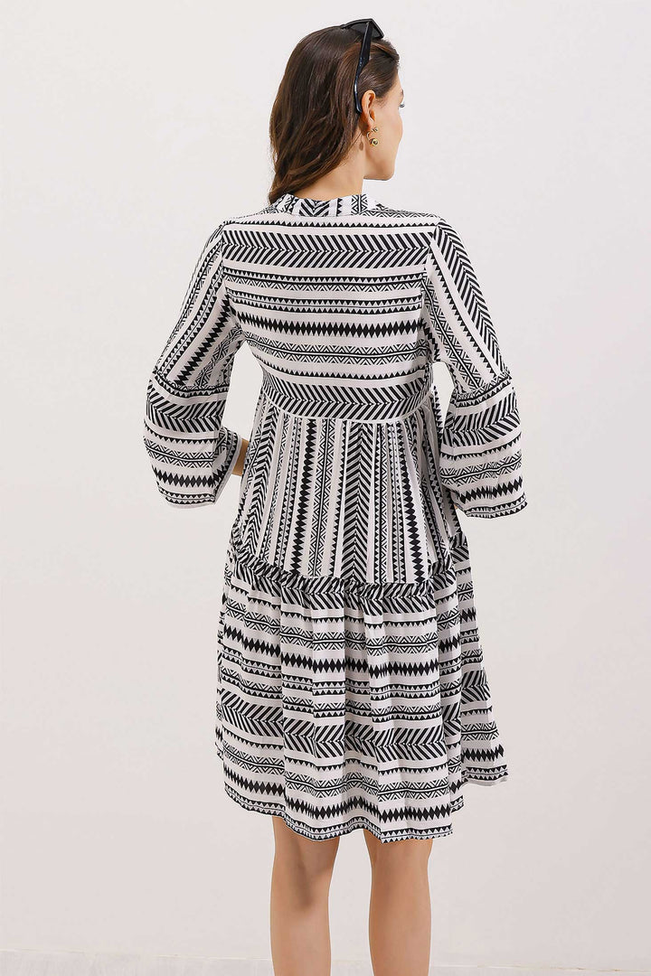 BGD Women ETHNIC PATTERN DRESS - Black - King’s Lynn