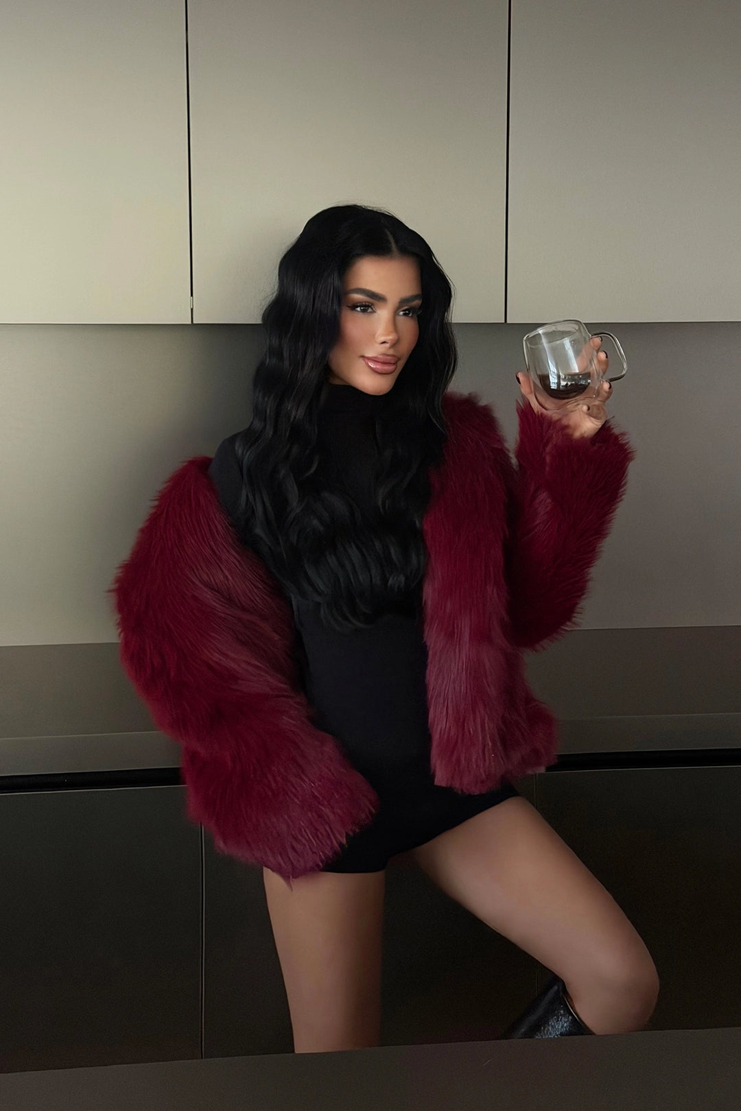 EYY Women Burgundy Rufina Fur - West Sacramento