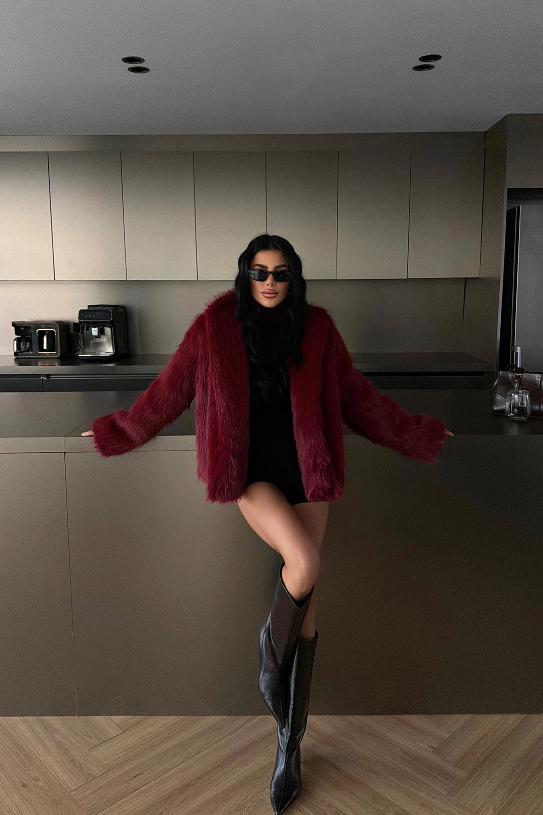 EYY Women Burgundy Rufina Fur - West Sacramento