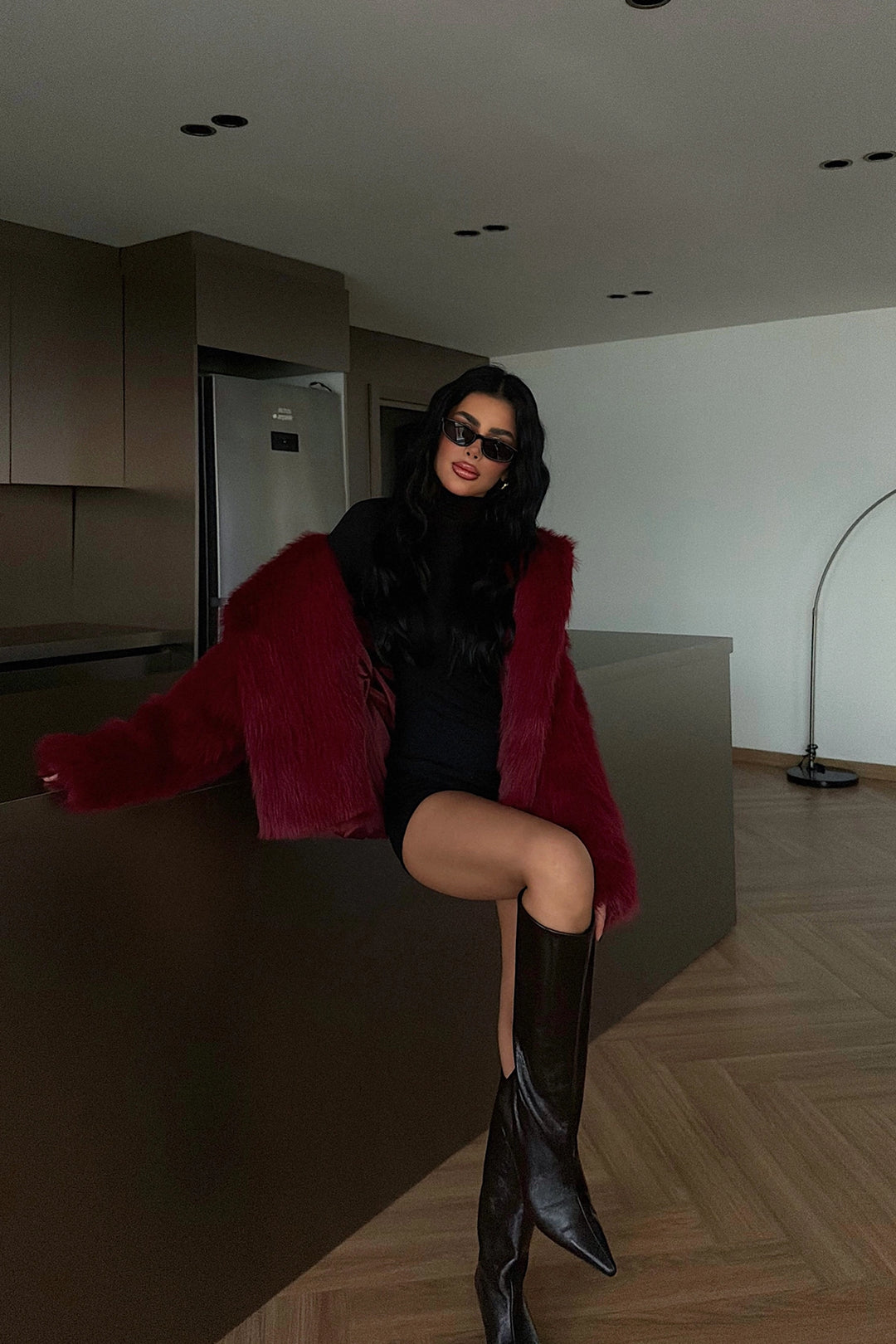 EYY Women Burgundy Rufina Fur - West Sacramento