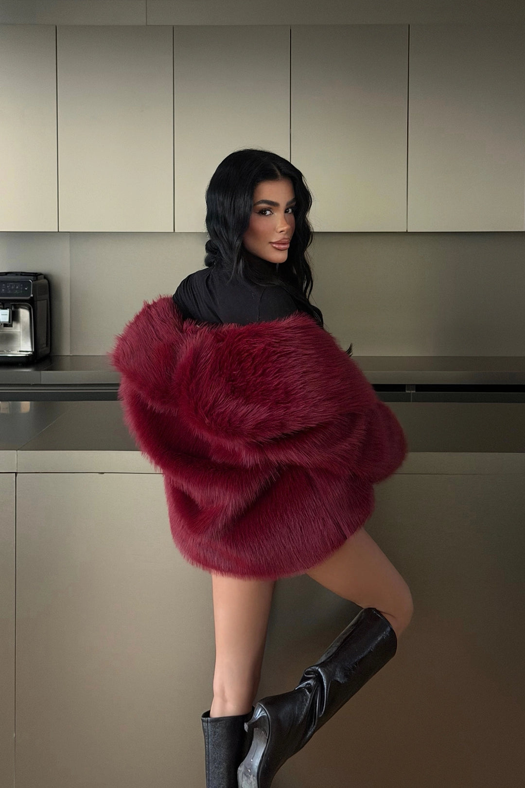EYY Women Burgundy Rufina Fur - West Sacramento