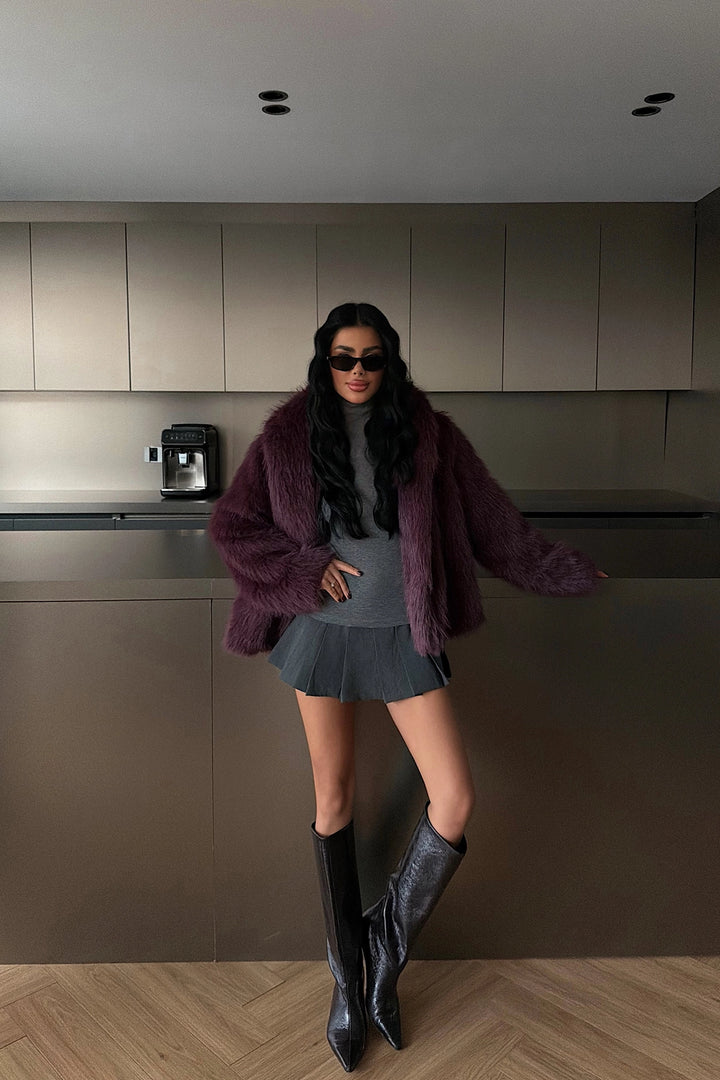 EYY Women Cherry Maroon Rufina Fur - Lehrte