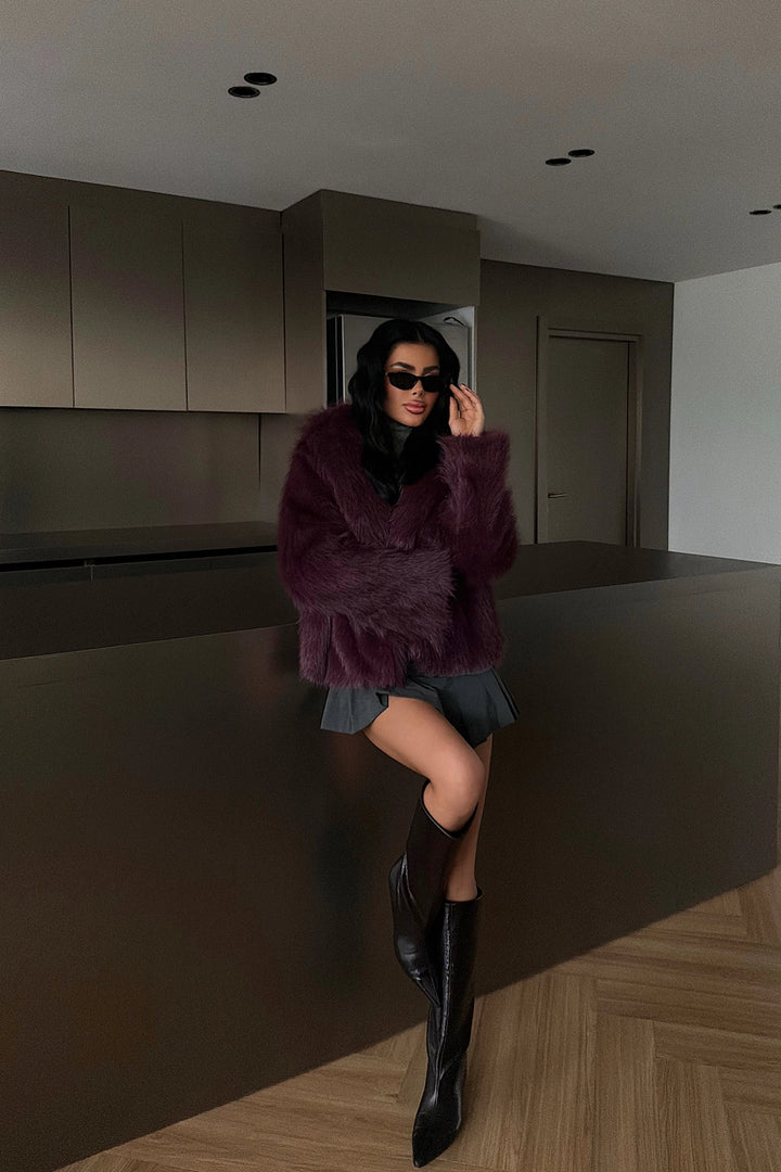 EYY Women Cherry Maroon Rufina Fur - Lehrte
