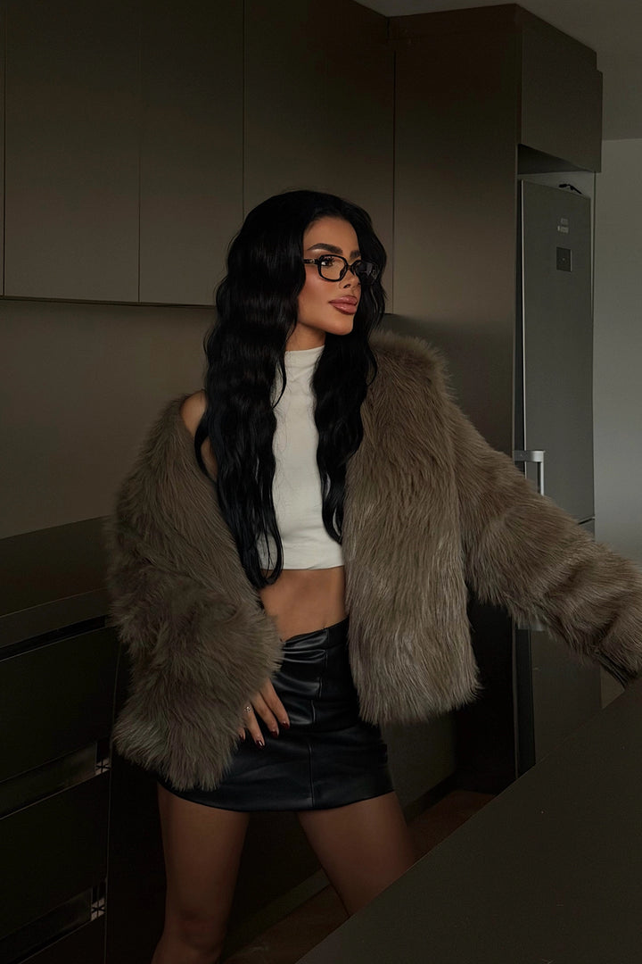 EYY Women Kahverengi Rufina Kürk - Bridgeport