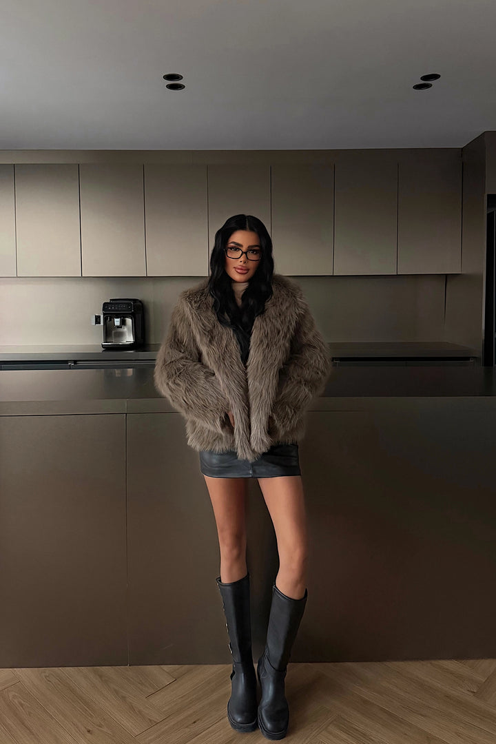 EYY Women Kahverengi Rufina Kürk - Bridgeport