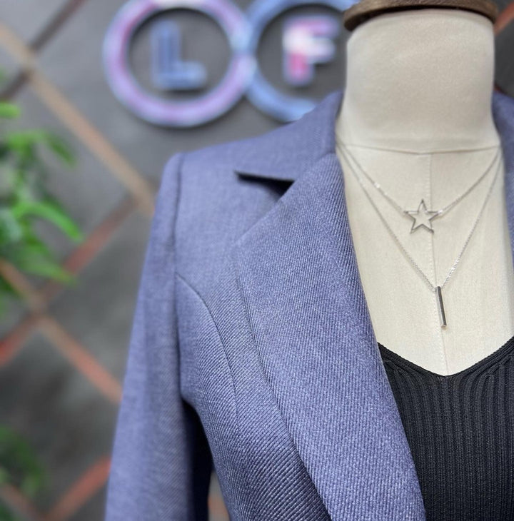 NDL Women Buttoned Stamp Women's Suit Gray Lilac - Seattle