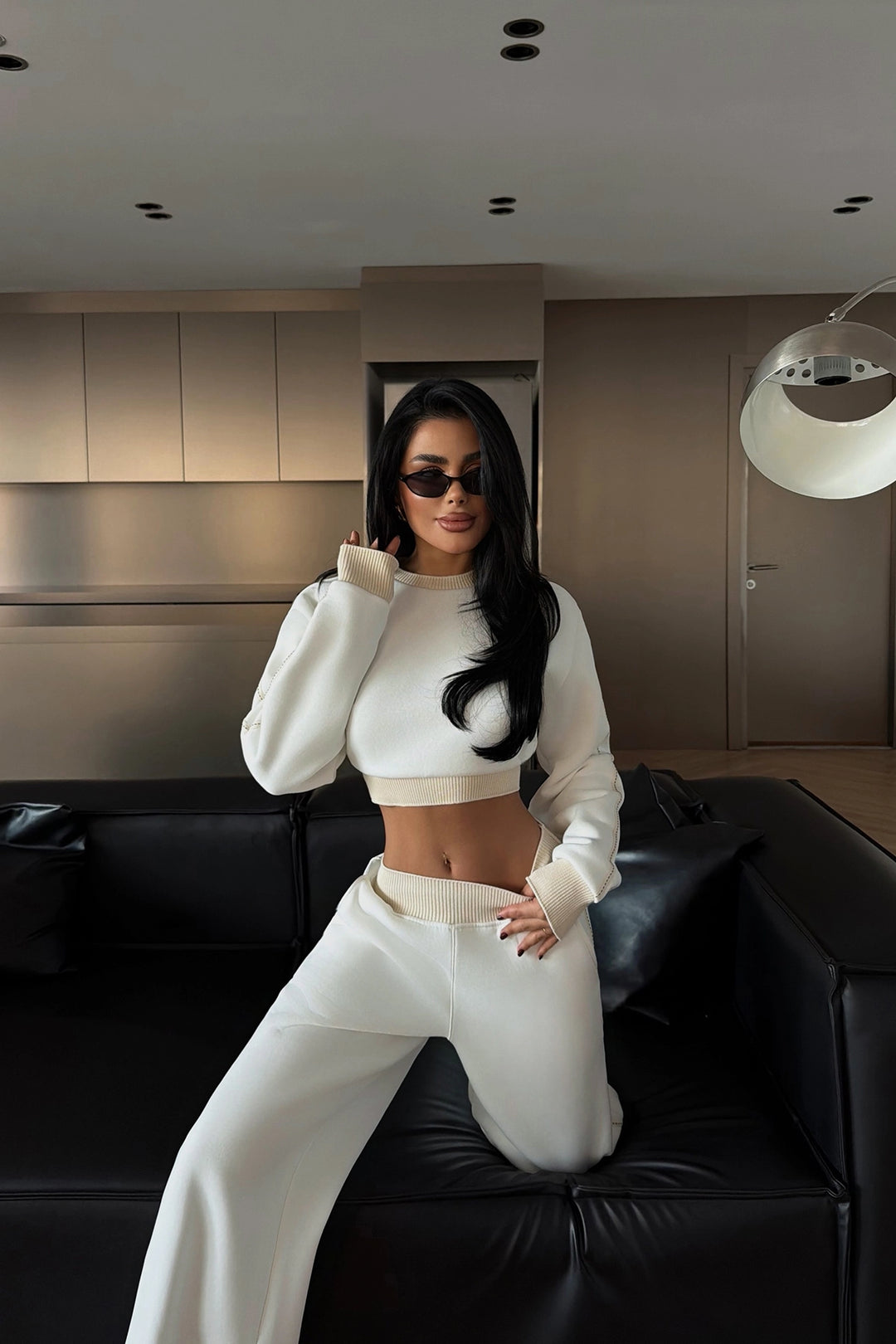 EYY Women White Quill Tracksuit - Belleville