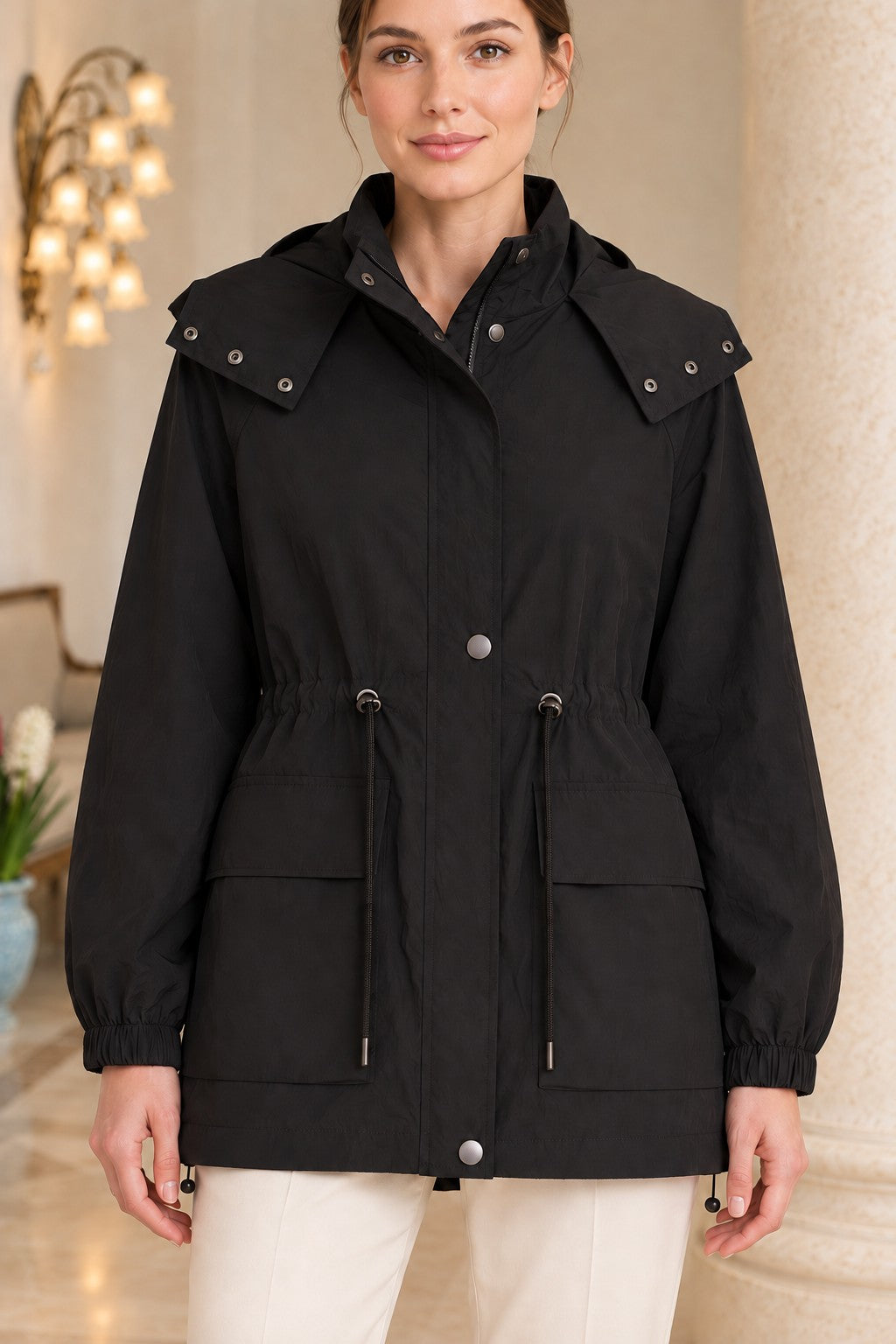 XLJ Drawstring Hooded Raincoat 6319 - Huauchinango