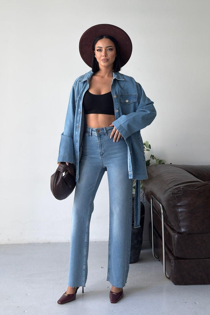 XLJ Belted Oversize Shirt - Hillsborough