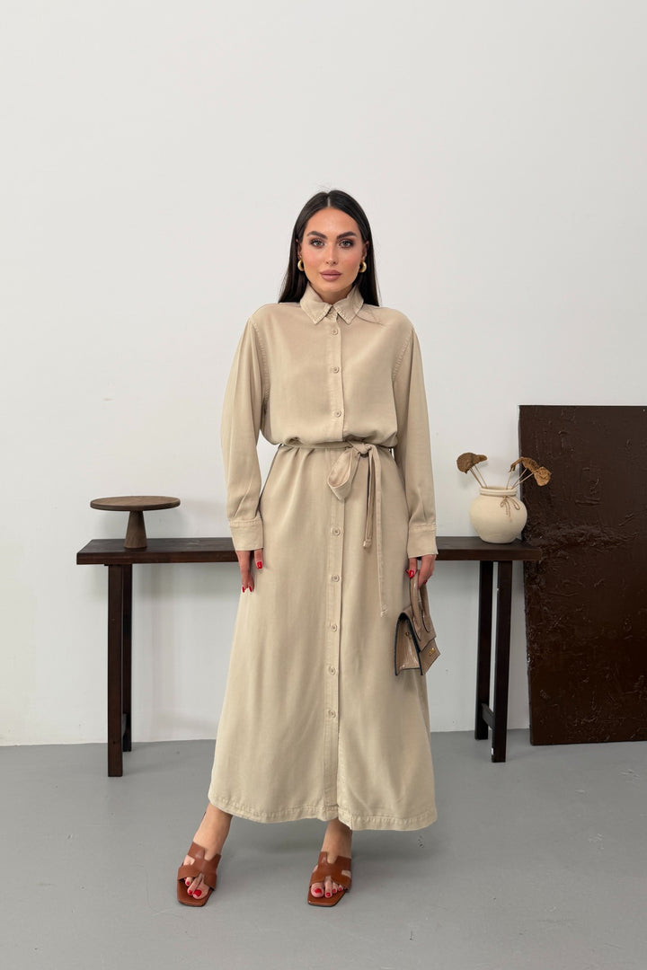 XLJ Buttoned Classic Long Denim Dress - Hendon