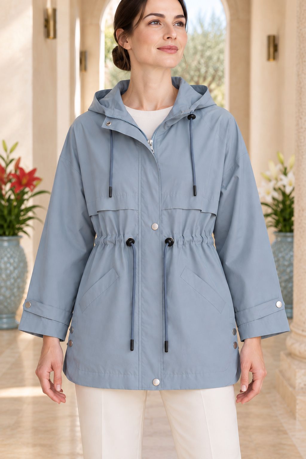 XLJ Drawstring Hooded Raincoat 6302 - Baltimore