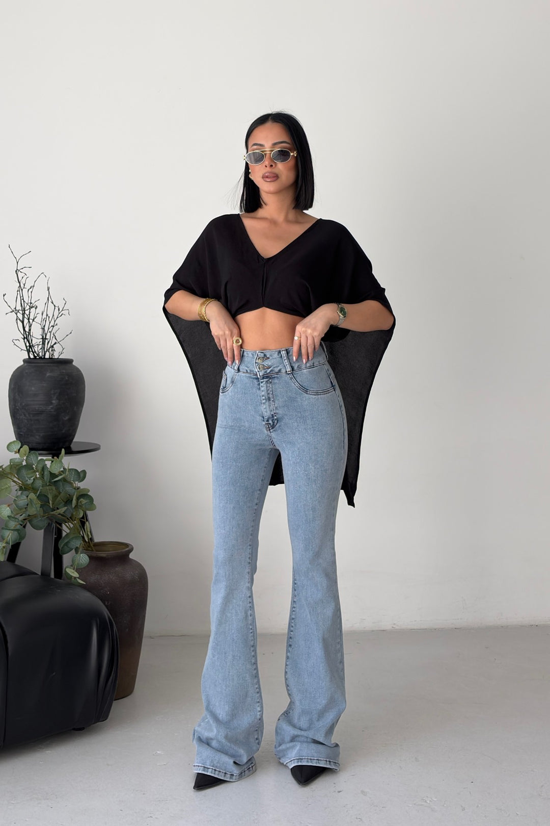 XLJ Wide Waist Jeans with Darts - Tonbridge
