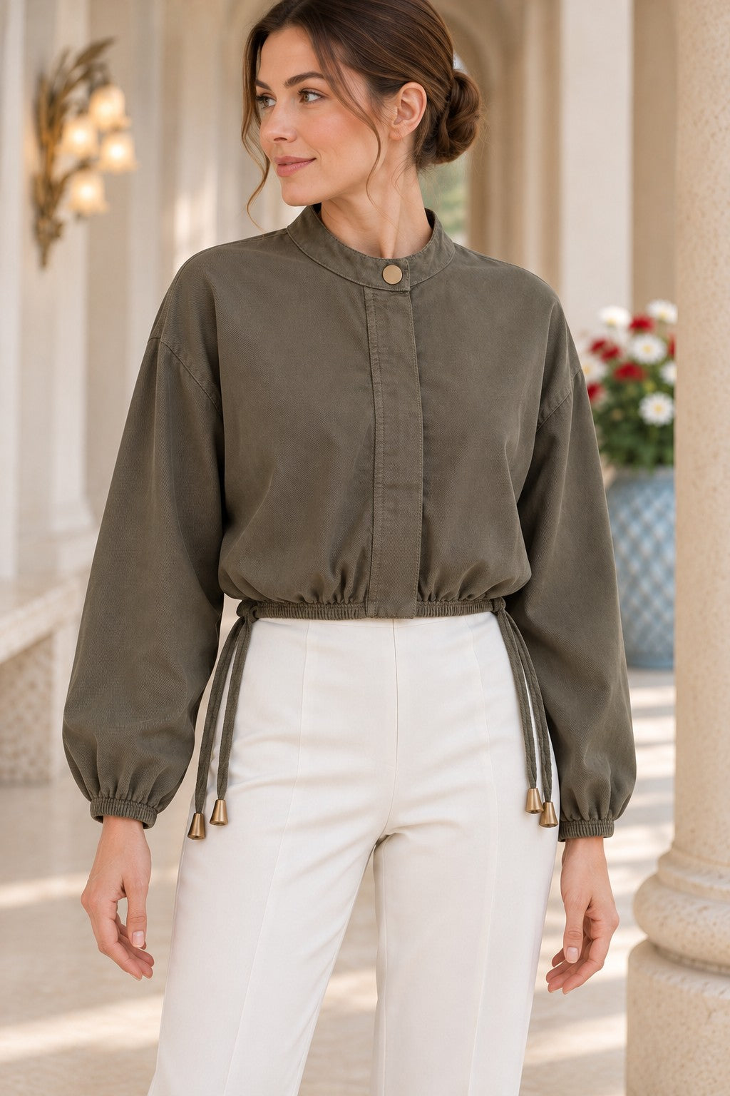 XLJ Crop Shirt with Drawstring Waist 6388 - Inver Grove Heights