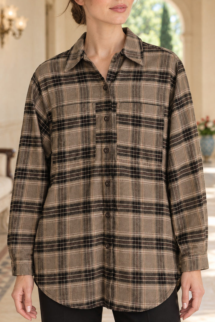 XLJ Plaid Oversize Shirt 6465 - Timberwood Park