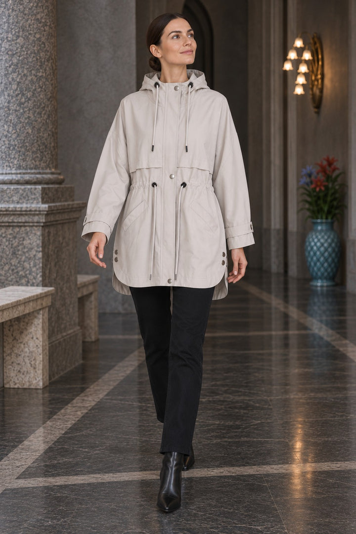 XLJ Drawstring Hooded Raincoat 6302 - Security-Widefield