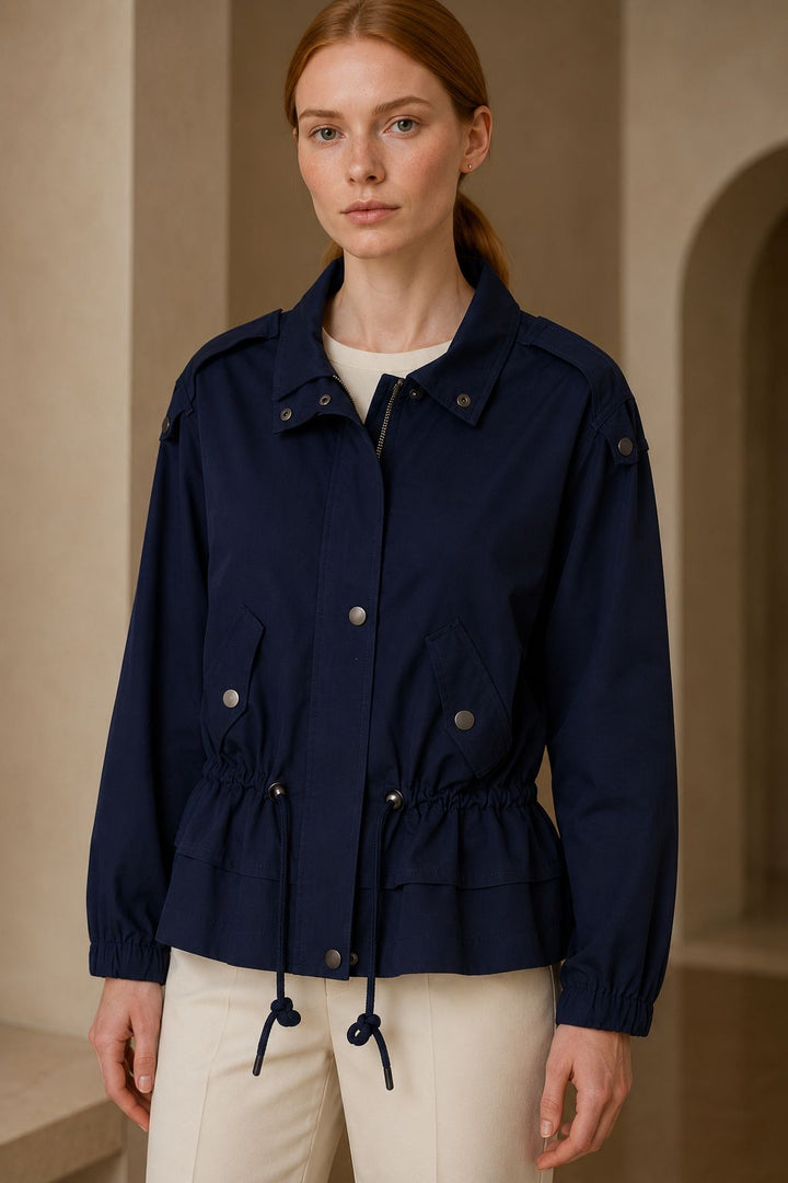 XLJ Short Raincoat with Drawstring Waist 6346 - Parma