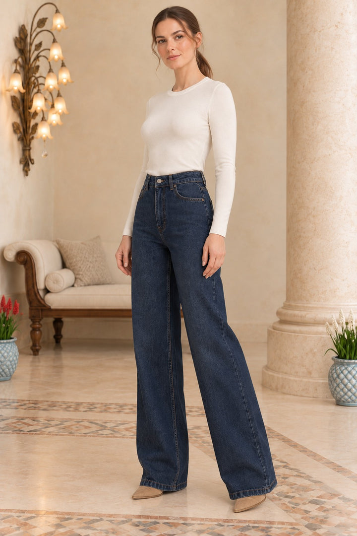 XLJ Wide Leg High Waisted Relaxed Jean 718 - Georgetown