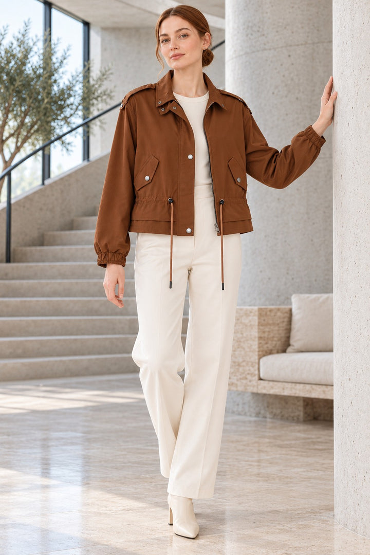 XLJ Short Raincoat with Drawstring Waist 6346 - Rhondda