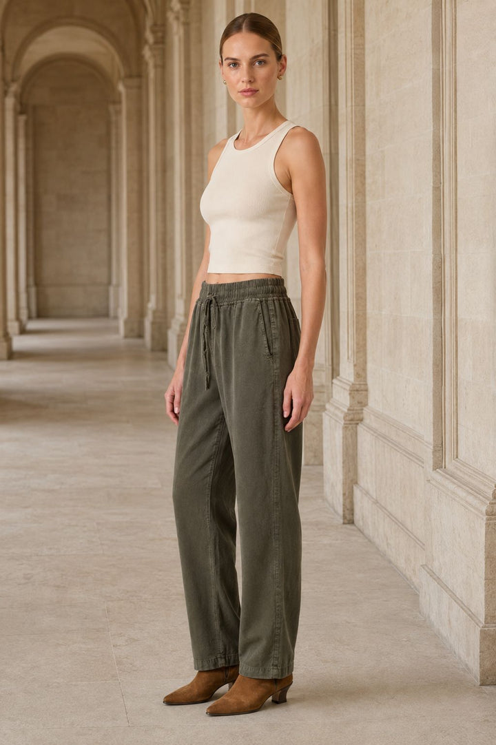 XLJ Carrot Fit Linen Pants HS703 - Isla