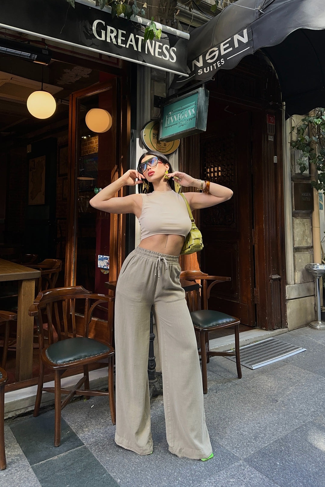 XLJ Elasticated Palazzo Trousers - West Allis