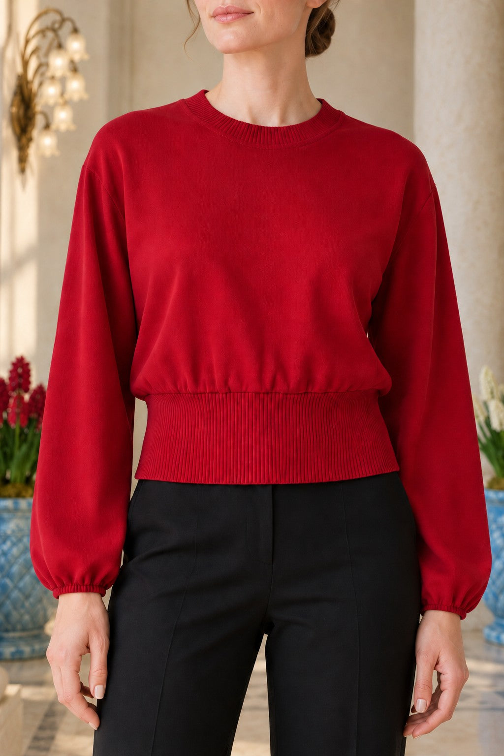 XLJ Knitted Short Blouse 440 - Butte