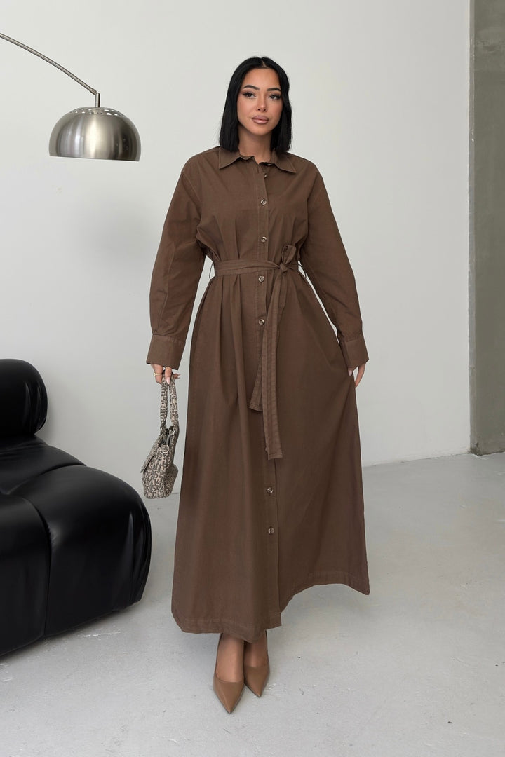 XLJ Buttoned Classic Long Denim Dress - Denton