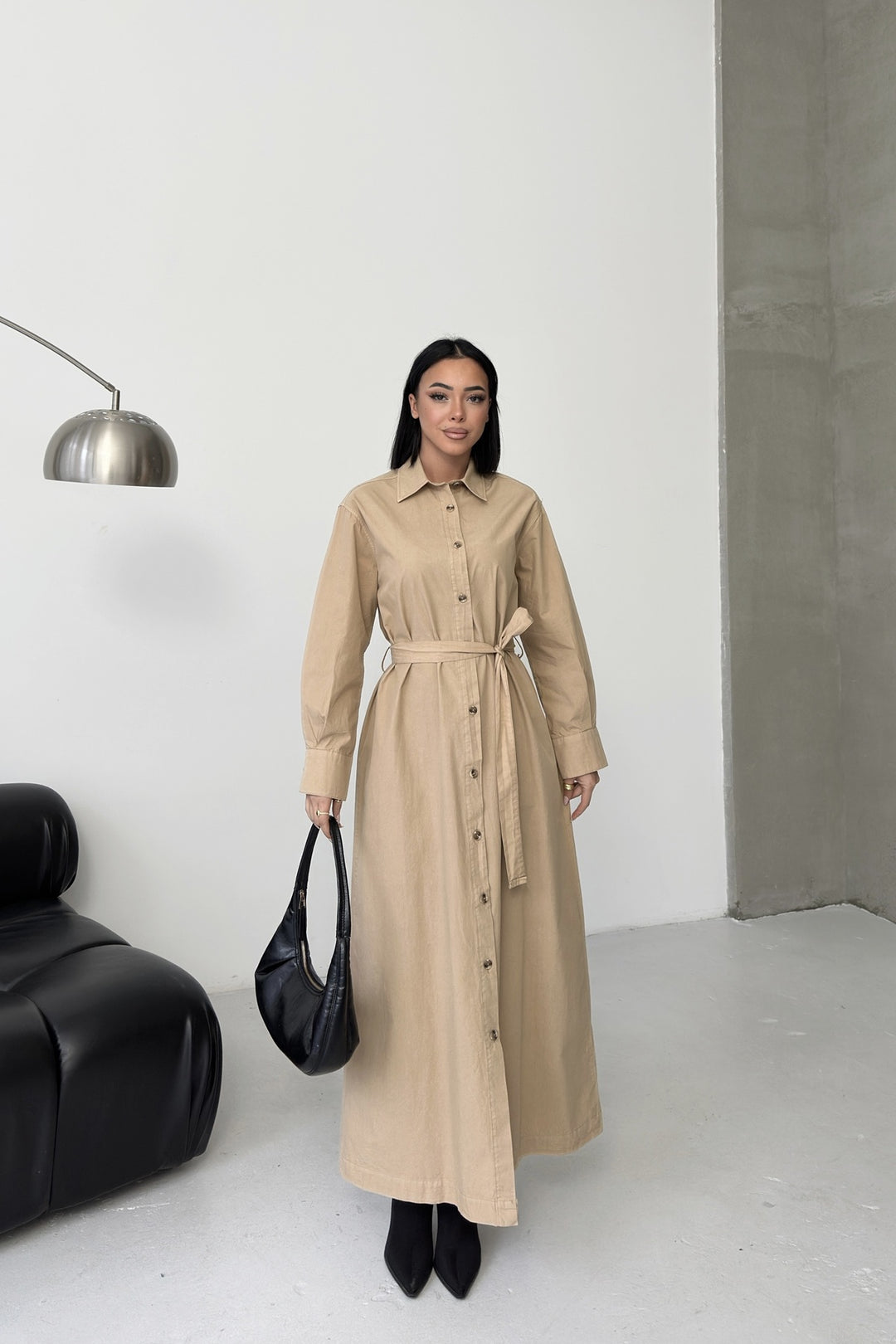 XLJ Buttoned Classic Long Denim Dress - Dewsbury
