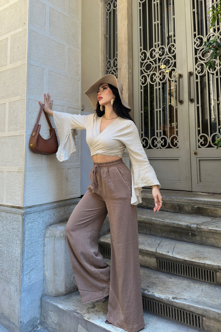 XLJ Elasticated Palazzo Trousers - Bromley