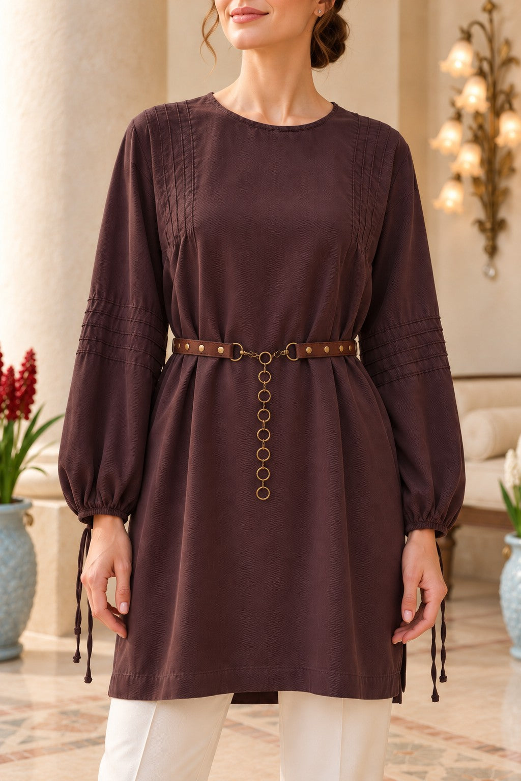 XLJ Ribbed Tunic Blouse 456 - Kalamáta