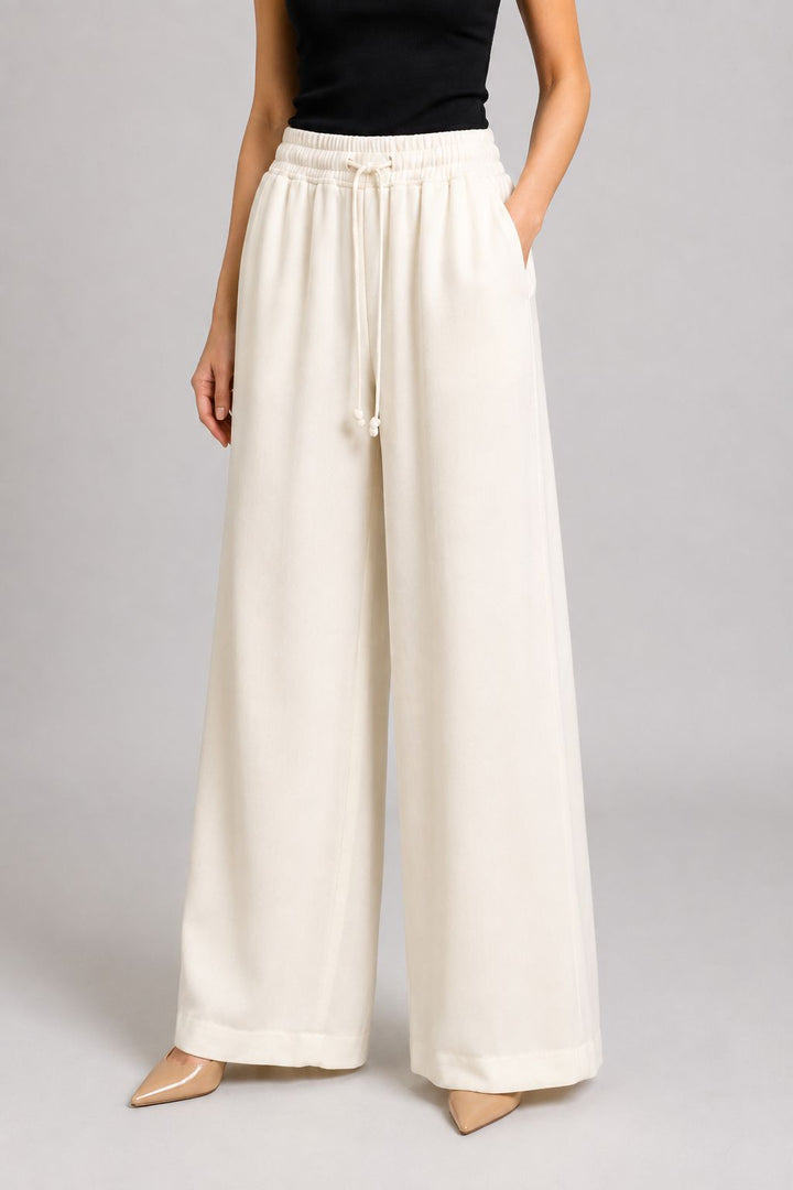 XLJ Elasticated Palazzo Trousers - Pokrovsk