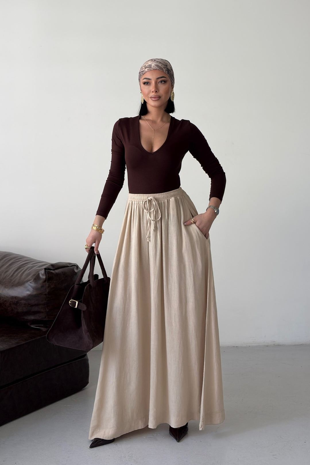 XLJ Elasticated Long Skirt - Springfield