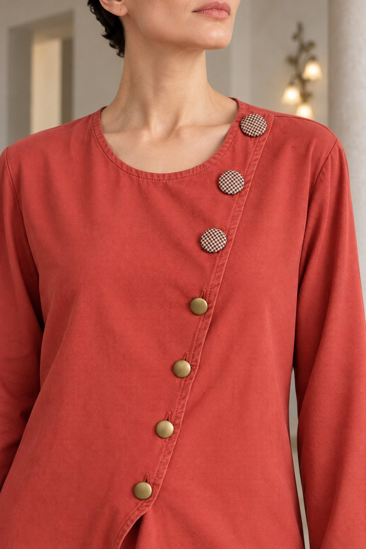 XLJ Asymmetric Button-Down Shirt 6403 - Oakville